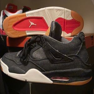 Air Jordan Retro 4 Levi Denim collab